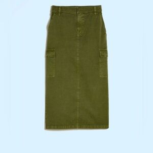 Madewell Garment-Dyed Cargo Midi Skirt